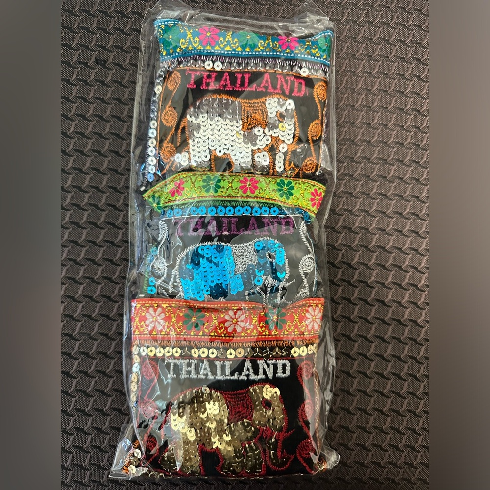 New “Thailand” 3 pack mini zipper close pouches